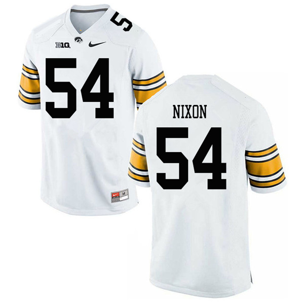 Men #54 Daviyon Nixon Iowa Hawkeyes College Football Jerseys Sale-White